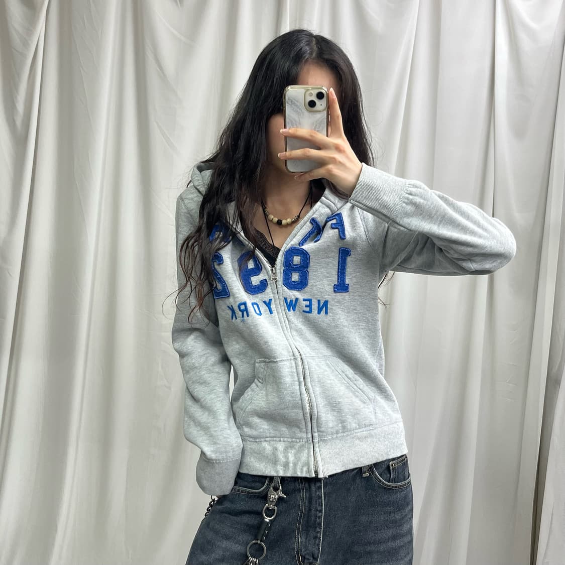 Abercrombie gray hood zip-up 상품이미지1