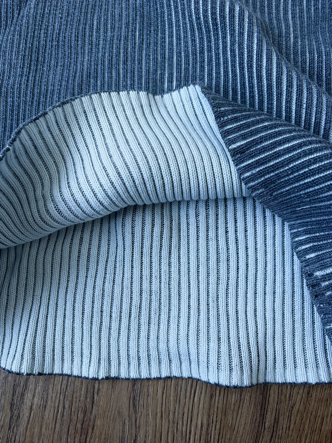 모건(Morgan) 빈티지 슬림 니트 - 투톤 골지 - Y2K / 그런지 상품이미지5