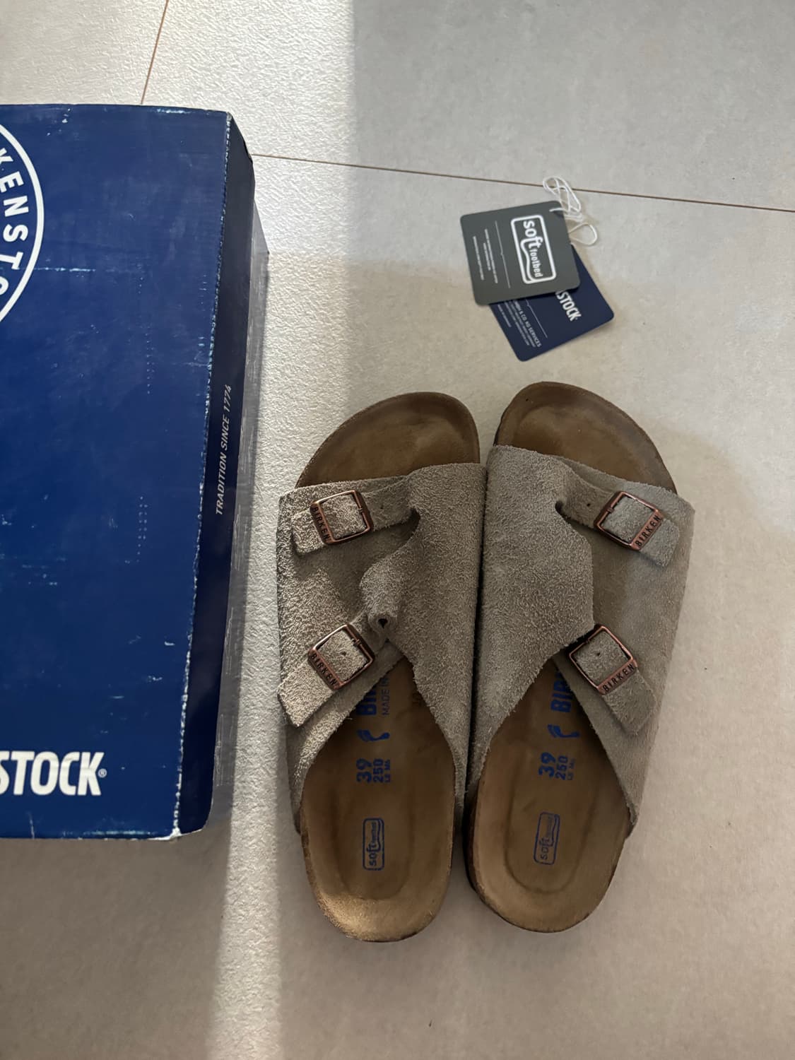 [39] 버켄스탁 취리히 스웨이드 타우페 샌들 상품이미지4