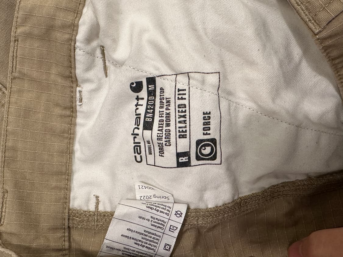 칼하트 카펜터 베이지 카고팬츠 38x32 상품이미지5