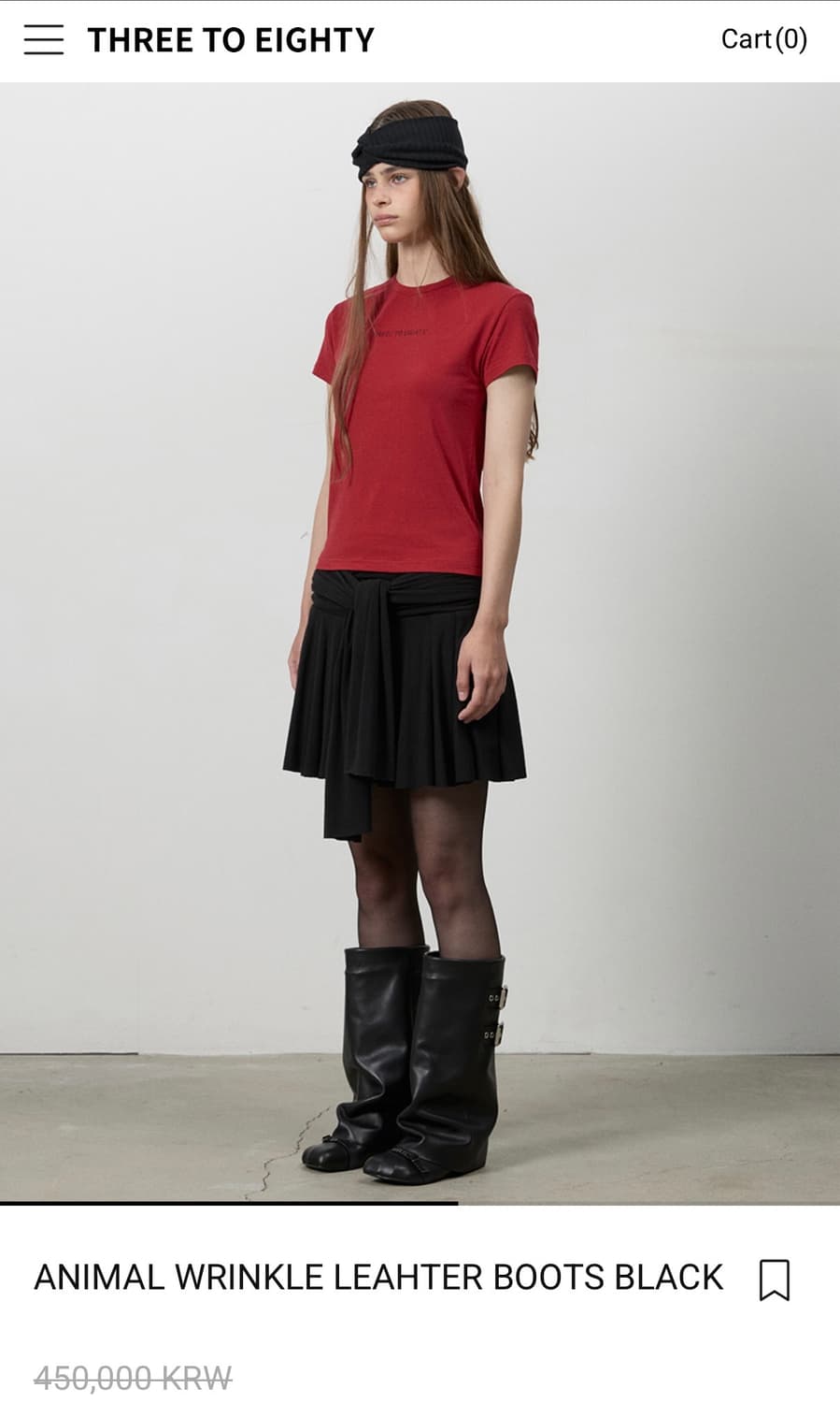 쓰리투에이티 ANIMAL WRINKLE LEAHTER BOOTS BLAC 상품이미지3