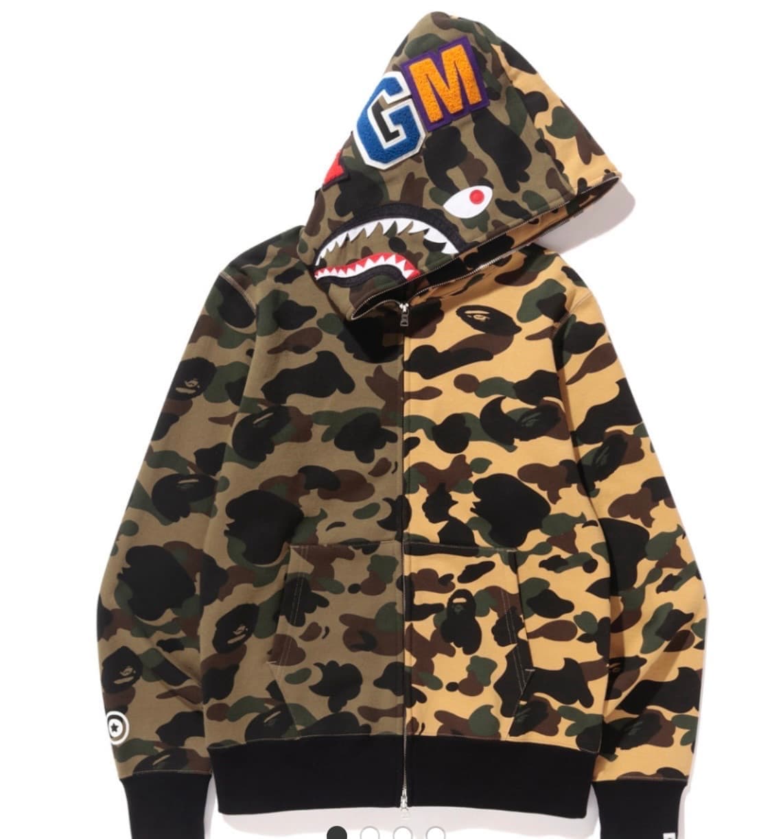 베이프 황계 녹계 아수라 샤크 후드집업 L 상품이미지1