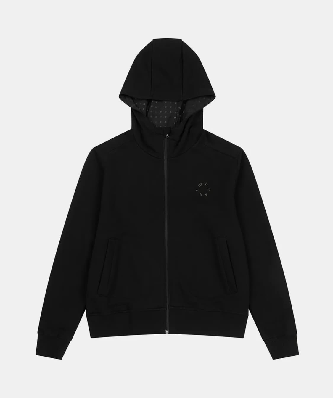 오헤시오 도트 후드집업 블랙 DOT HOODED ZIP-UP BLACK 상품이미지1