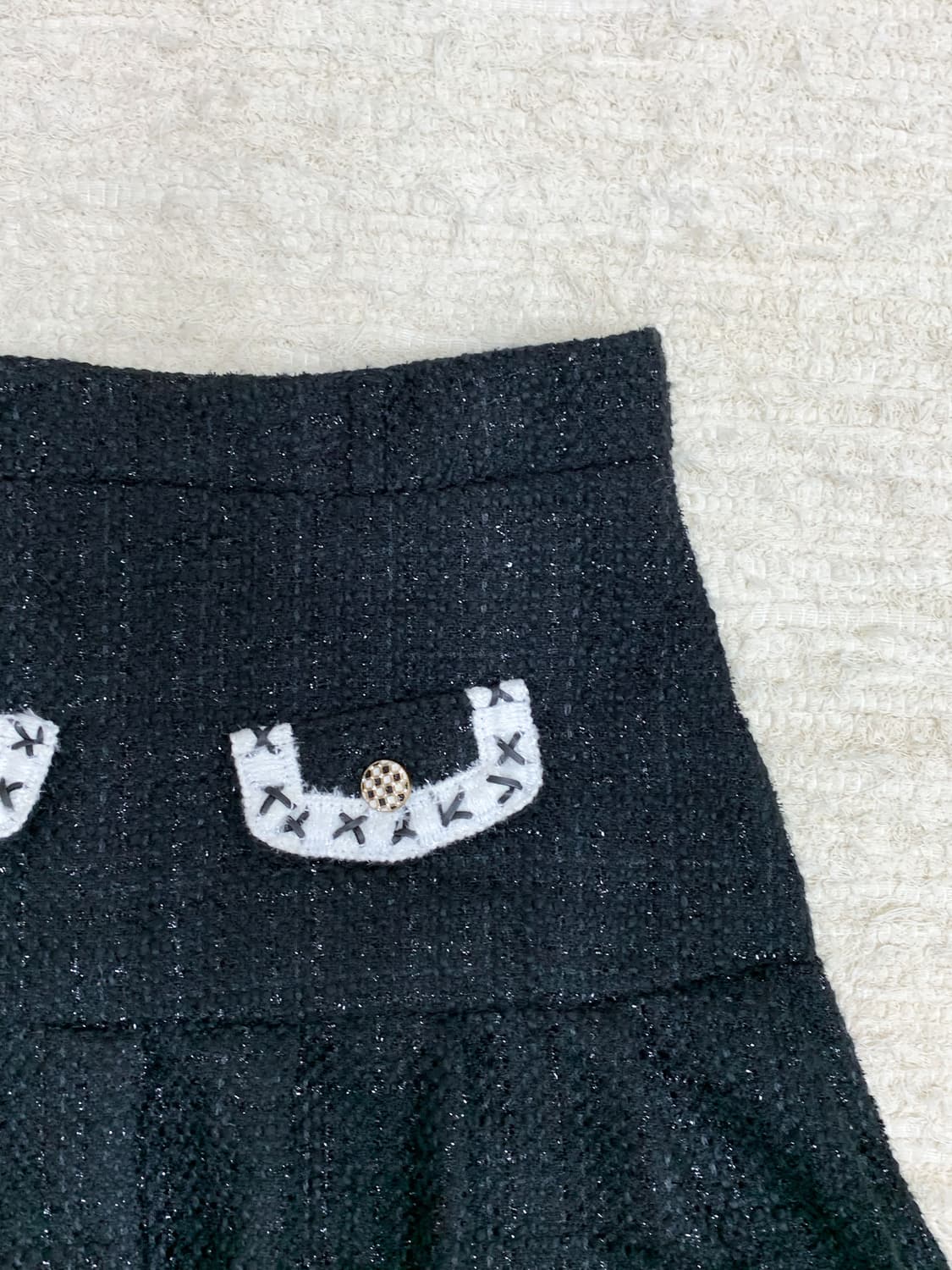 Black Tweed Two-Pocket Skirt 상품이미지2