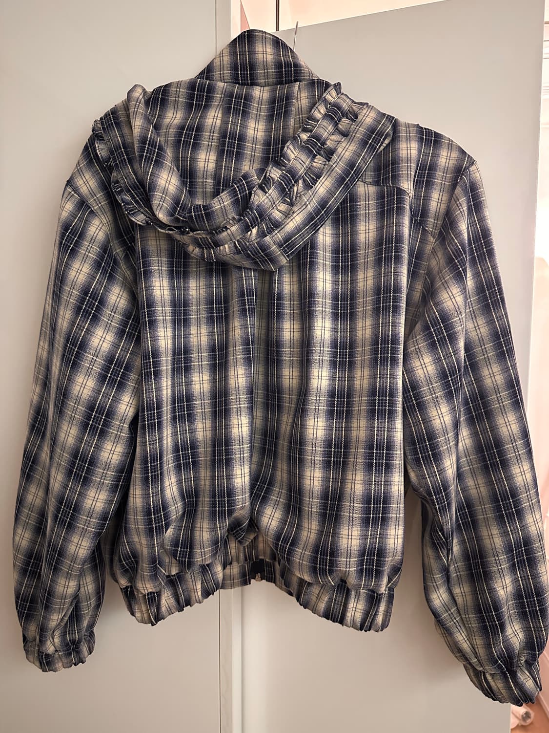 여성 자켓 CHECK FRILL HOOD JUMPER  상품이미지2