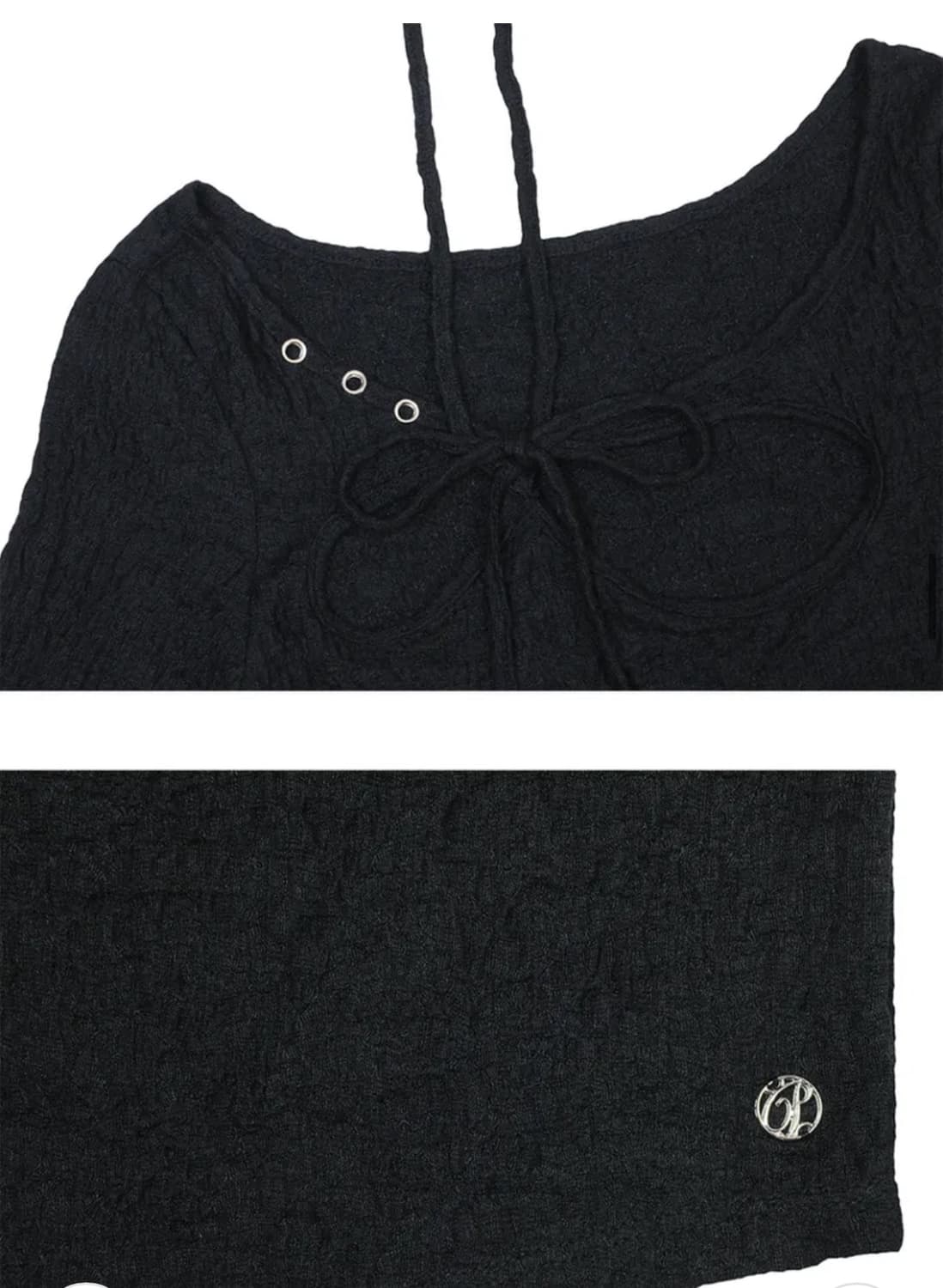 WRINKLED ORCHID TOP black 상품이미지3