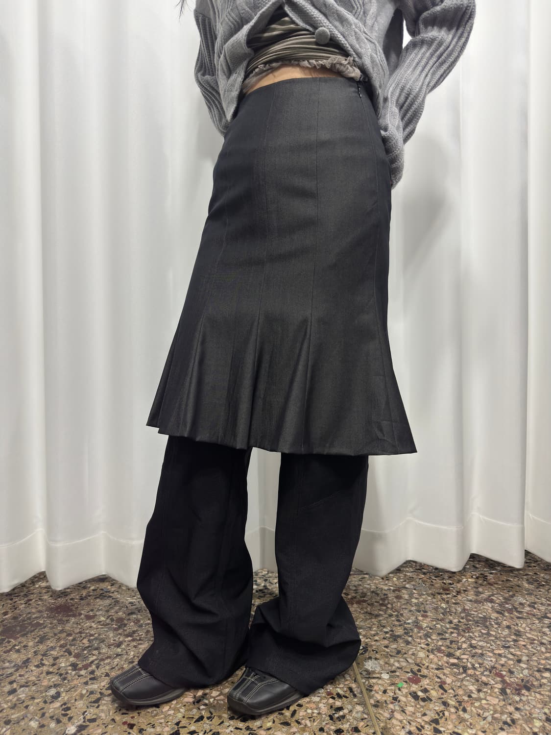 hrbrys glossy midi skirt 상품이미지2