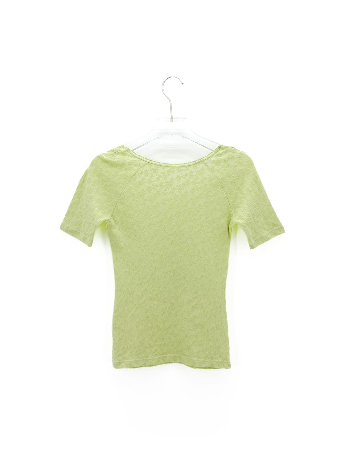 빈티지 파스텔 네온 그린 레이스 반팔티셔츠 상품이미지6