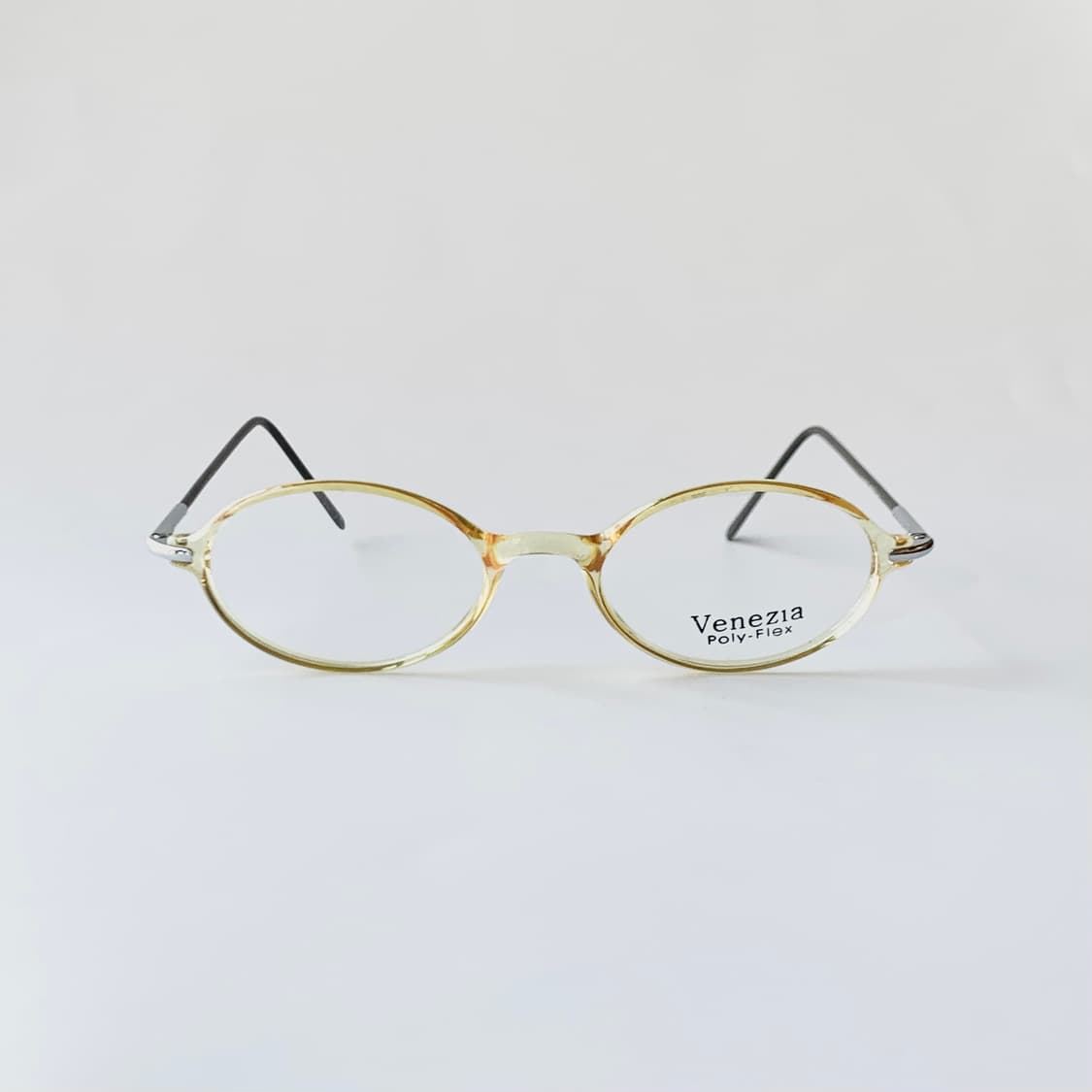 736 데드스탁 라운드 유니크 디자인 빈티지안경테 옐로우 클리어 픽키안경 상품이미지8