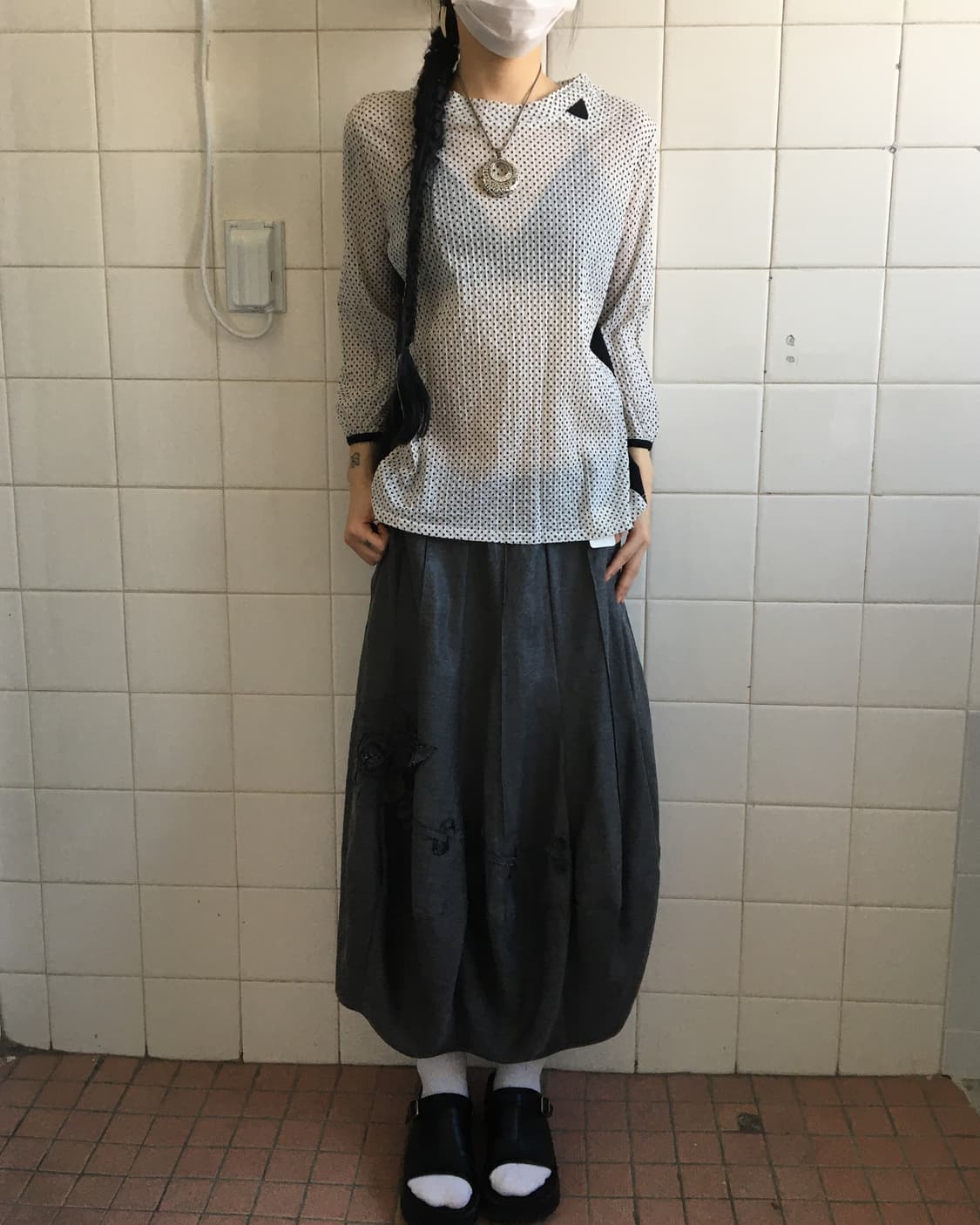 Dot pattern sleeve 상품이미지1