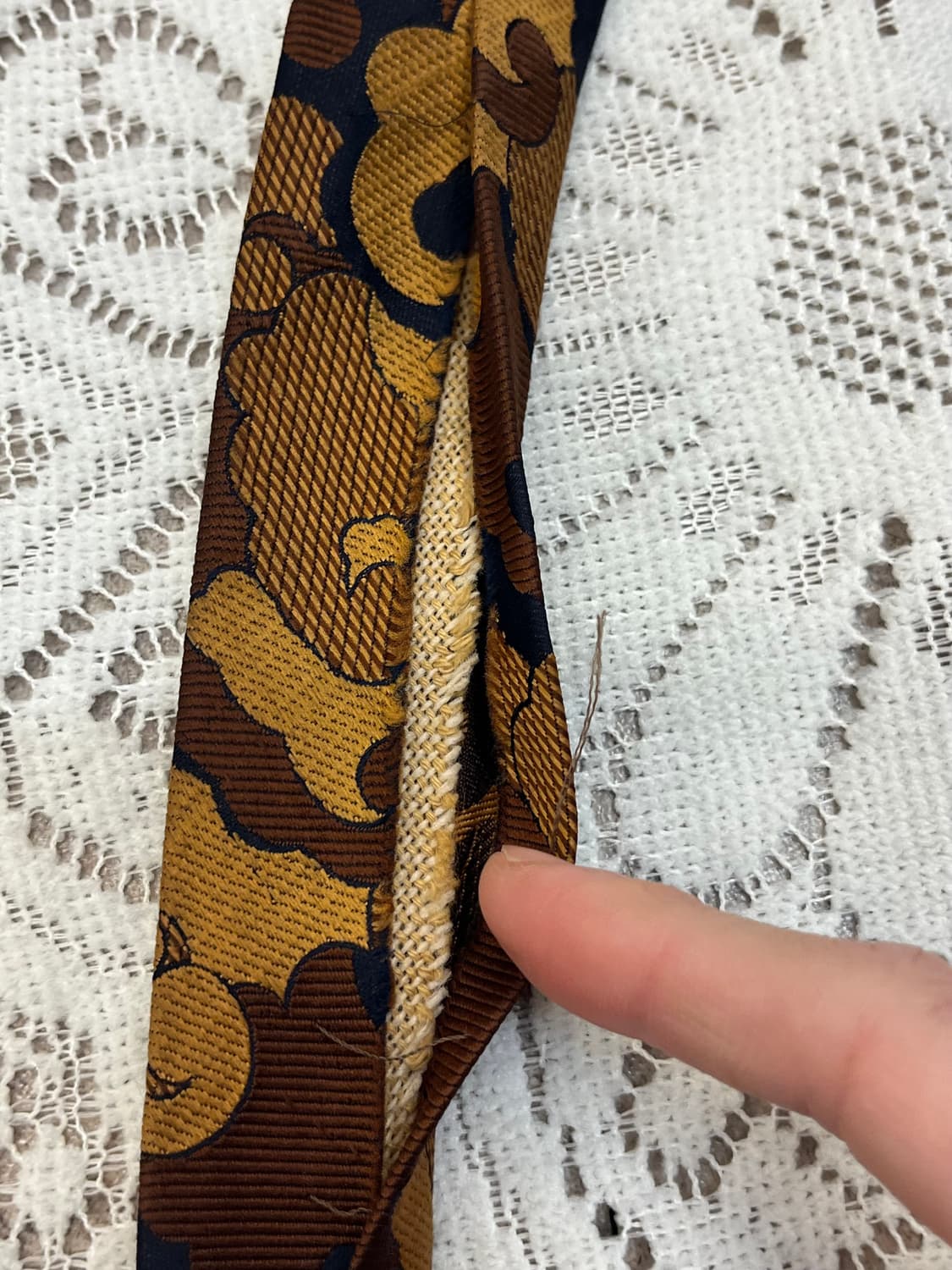 입생로랑 패턴 넥타이 브라운 #csz3130 상품이미지10