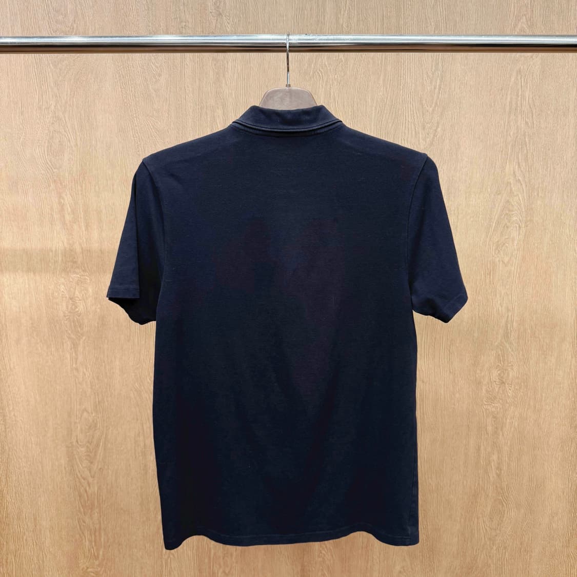 도나카란 하프 집업 PK 반팔 지퍼 디테일 화이트 가로 배색 상품이미지3