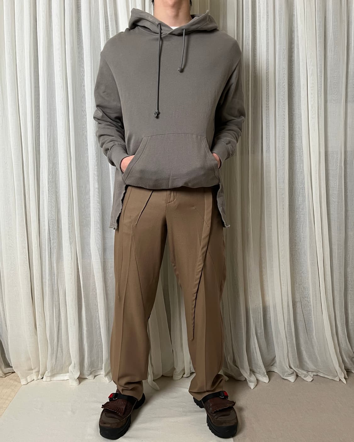 언더커버 백 셔링 플레어 후드 Undercover 레이어드 후드 상품이미지7