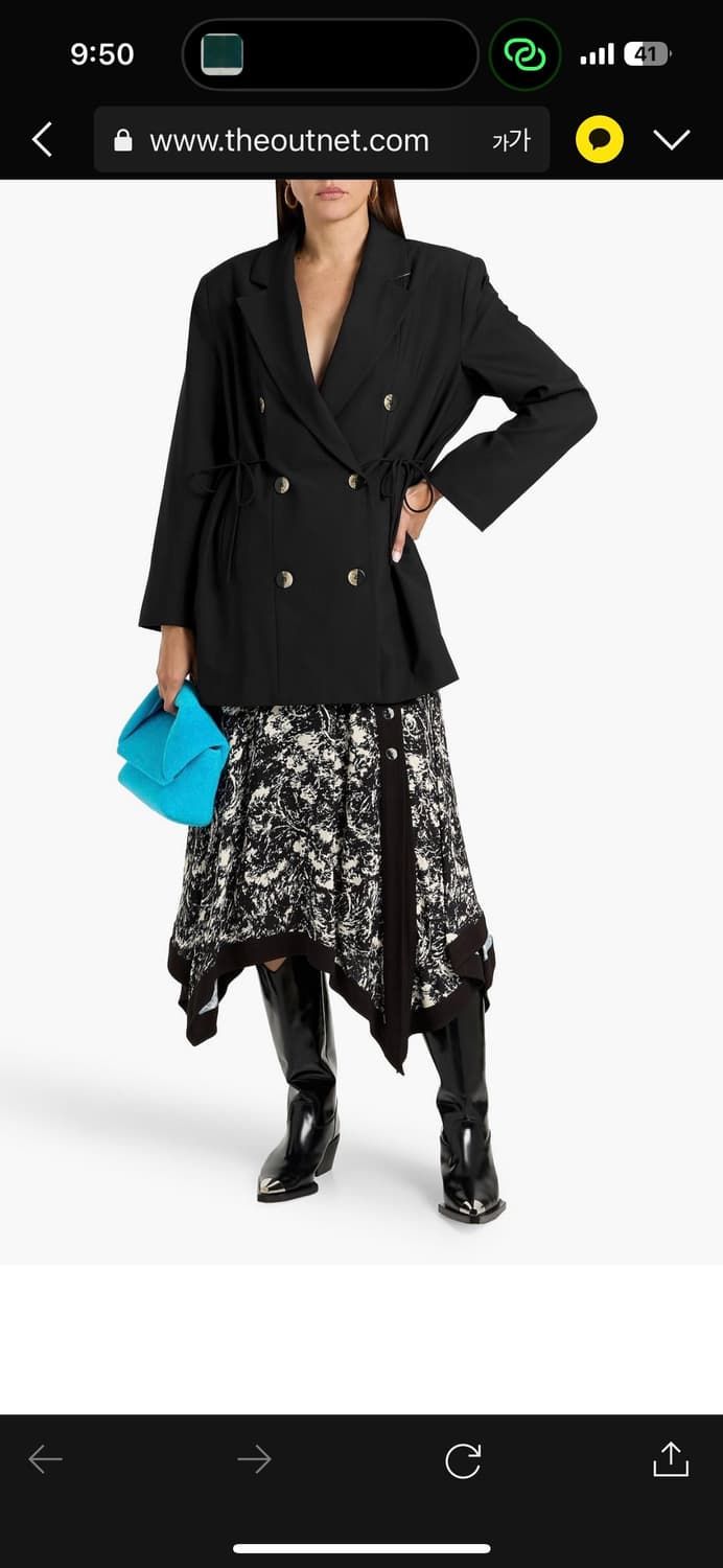 가니 더블브레스트 크레이프 블레이저 상품이미지5