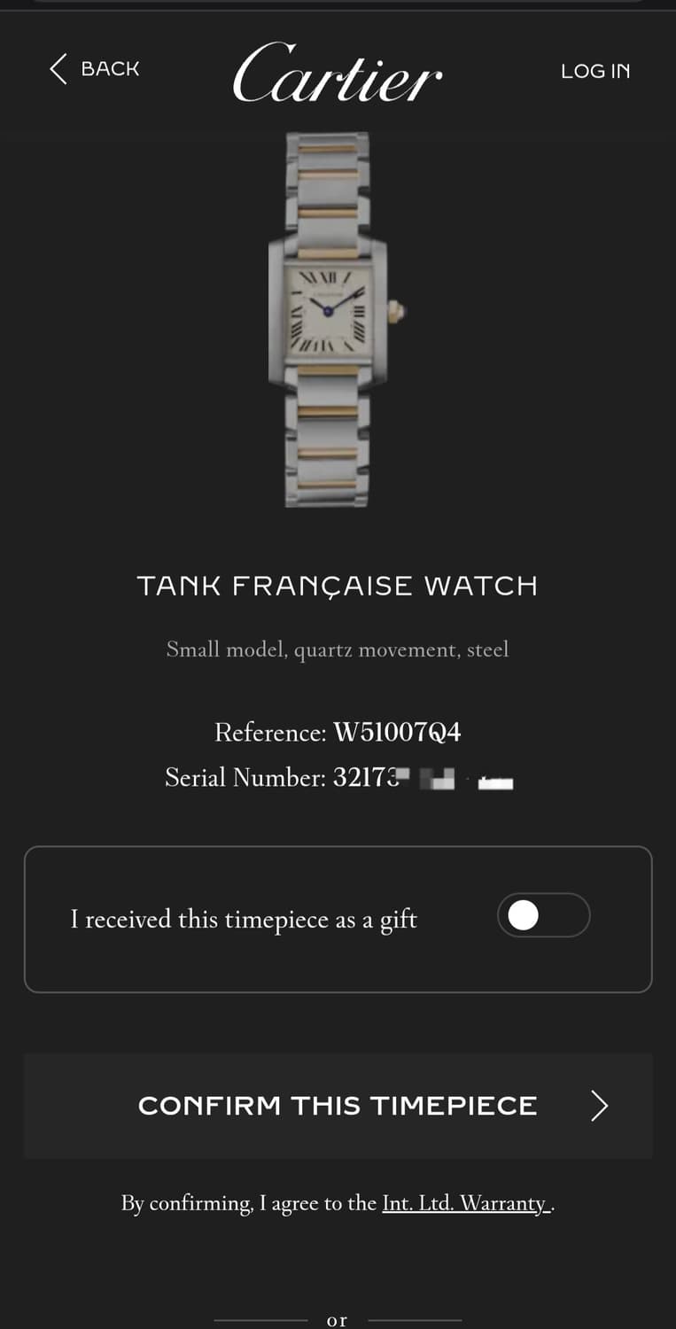 까르띠에 탱크 프랑세즈 18k콤비 스몰 상품이미지6