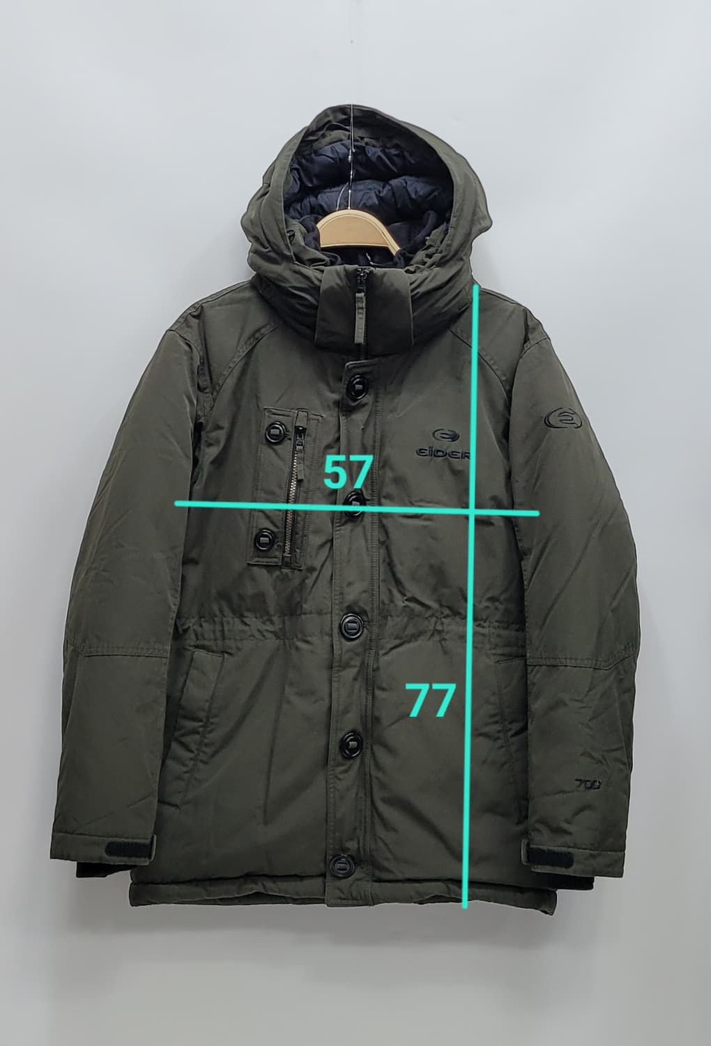 EIDER 아이더 헤비 다운 패딩 자켓 / 남 L 카키다잉
 상품이미지10