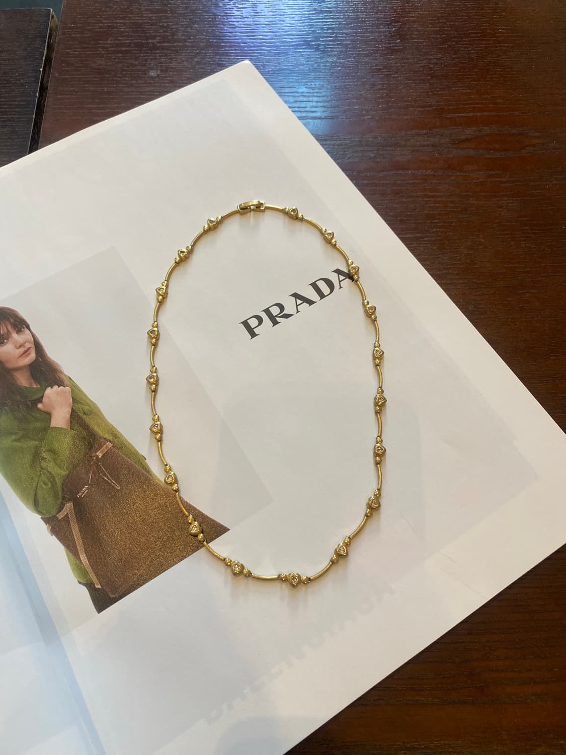 빈티지 골드 하트 큐빅 목걸이 키치 페어리 모리 오리엔탈 상품이미지1