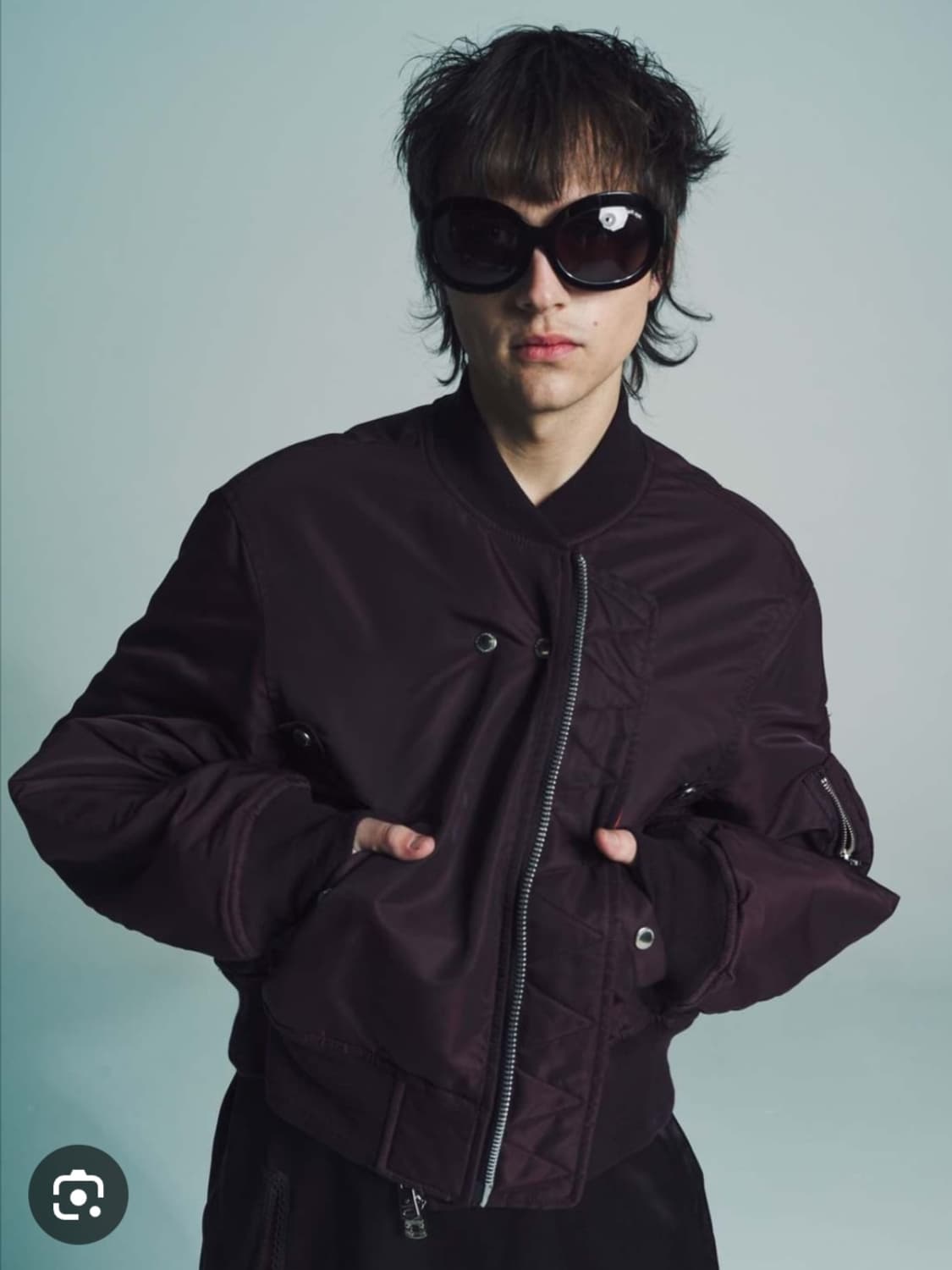 48) 솔로이스트 23AW 크롭 봄버 마룬 상품이미지4