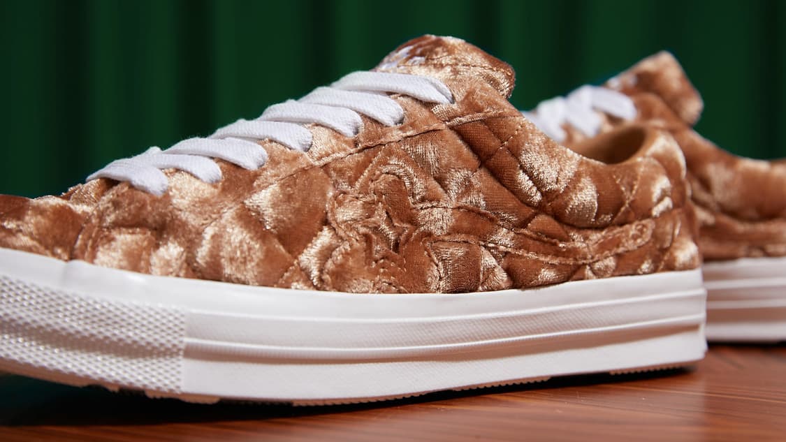 컨버스 X 골프 르 플레르* 퀼티드 벨벳 원스타 브라운 슈가 한정판 상품이미지3