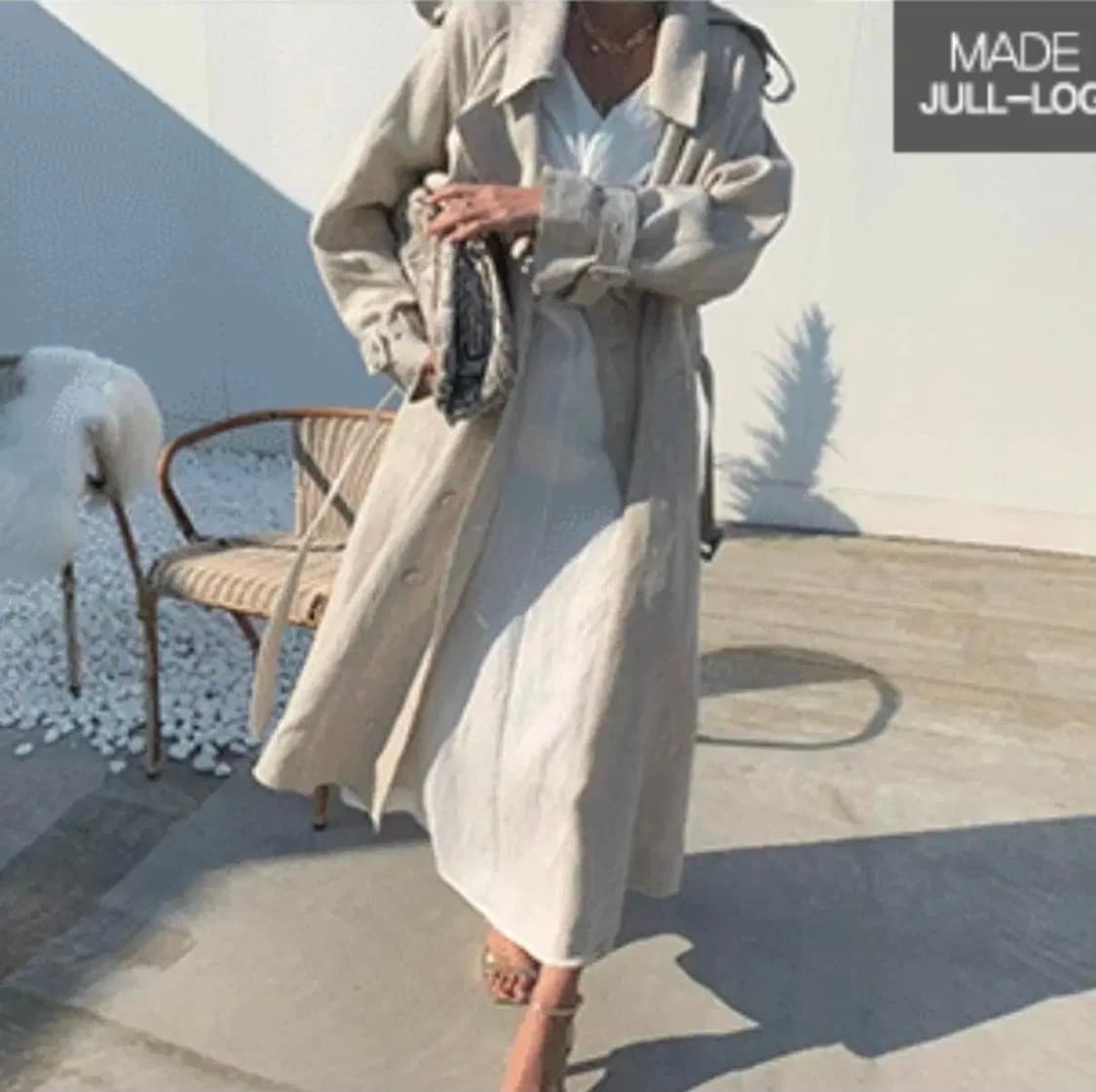 줄로그JULLLOG 체엘르 린렌 트렌치코트 상품이미지3