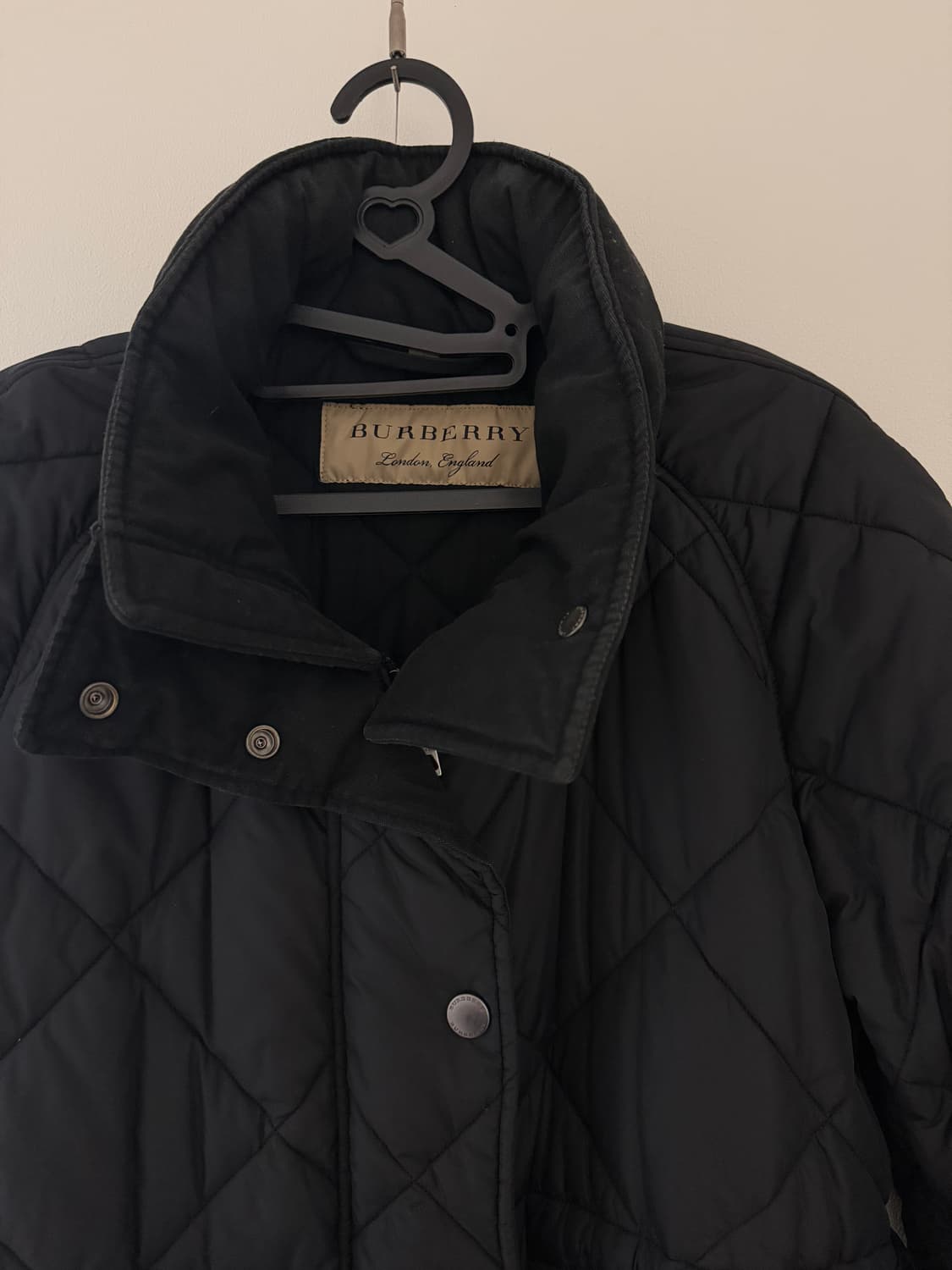 버버리 블랙 퀼팅 롱 코트 L(77) 상품이미지3