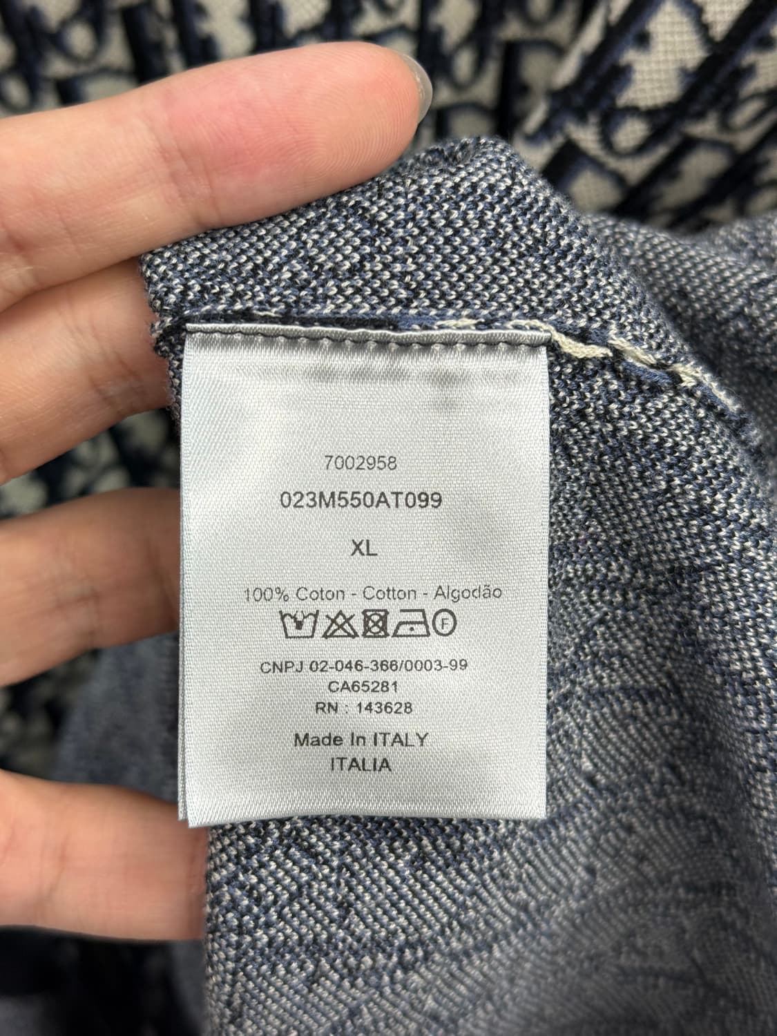 디올 오블리크 셔츠 XL 풀구성 상품이미지4