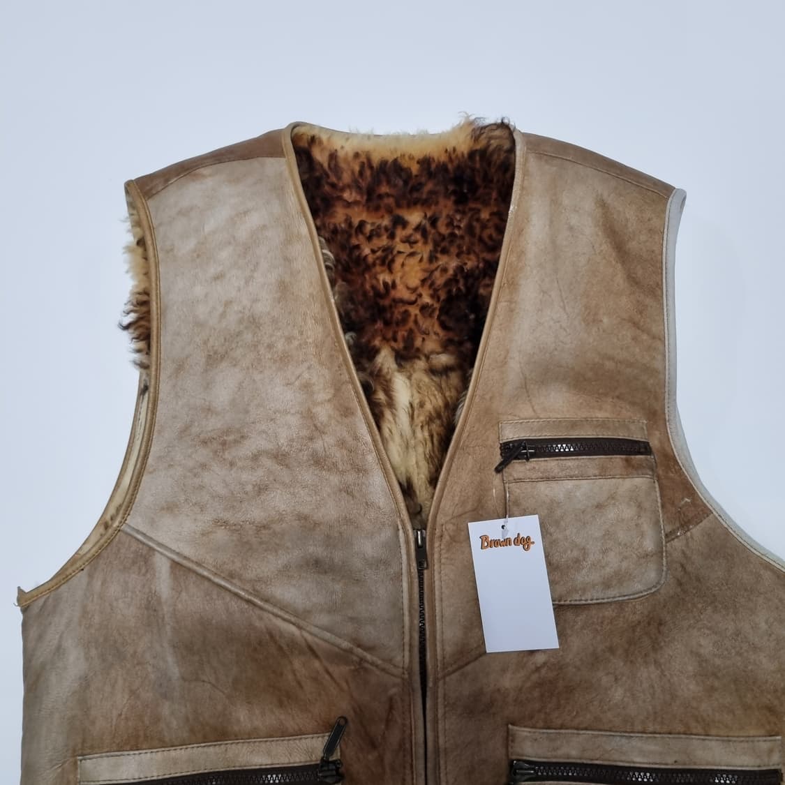 빈티지 무스탕 조끼 상품이미지4