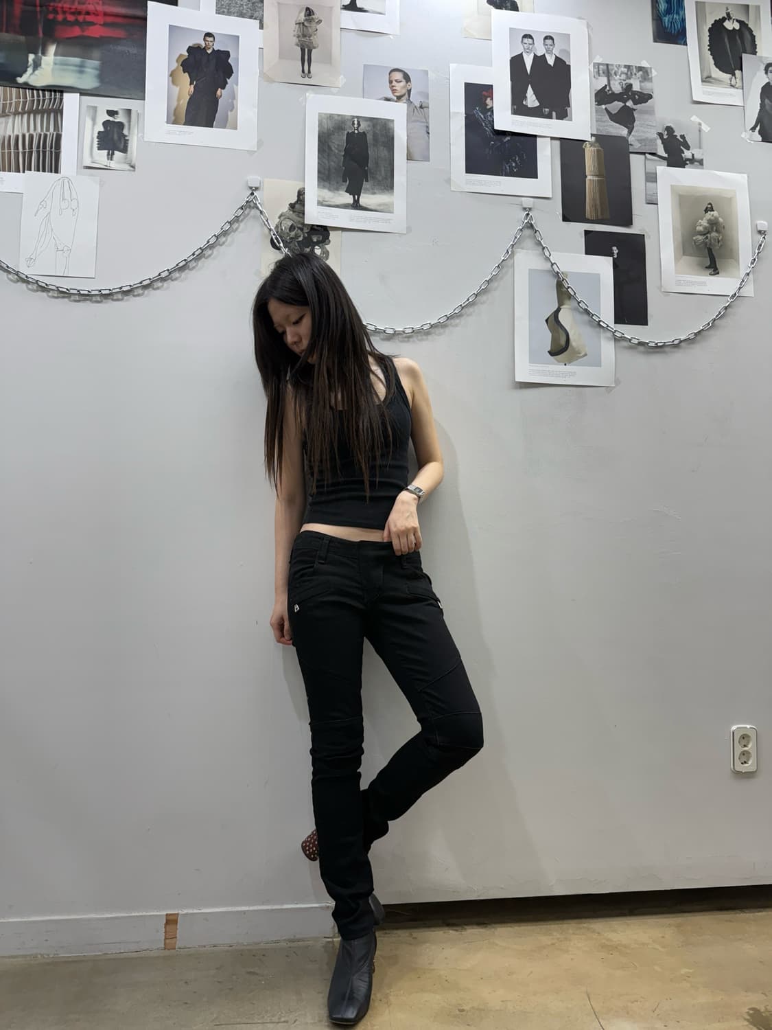 발망 스트레이트 실루엣 데님 진 상품이미지3