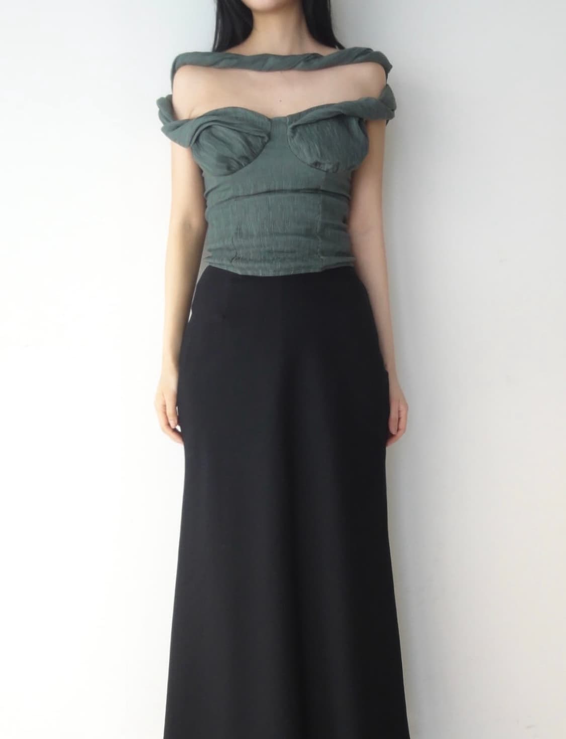 ttul 튤 Twist drape corset sleeveless  상품이미지4