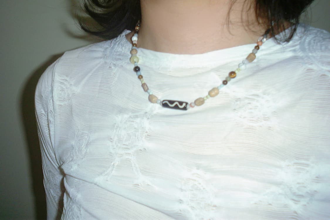 빈티지 비즈 목걸이 wooden necklace 상품이미지4