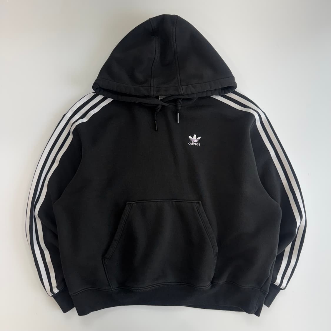 Adidas 아디다스 파이어로고 트랙탑 블랙 후드티 상품이미지3