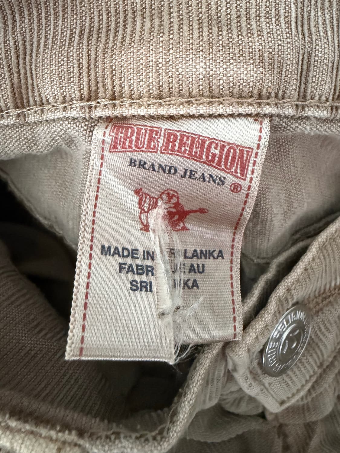 TRUE RELIGION Corduroy  Low-Rise Pant 상품이미지3