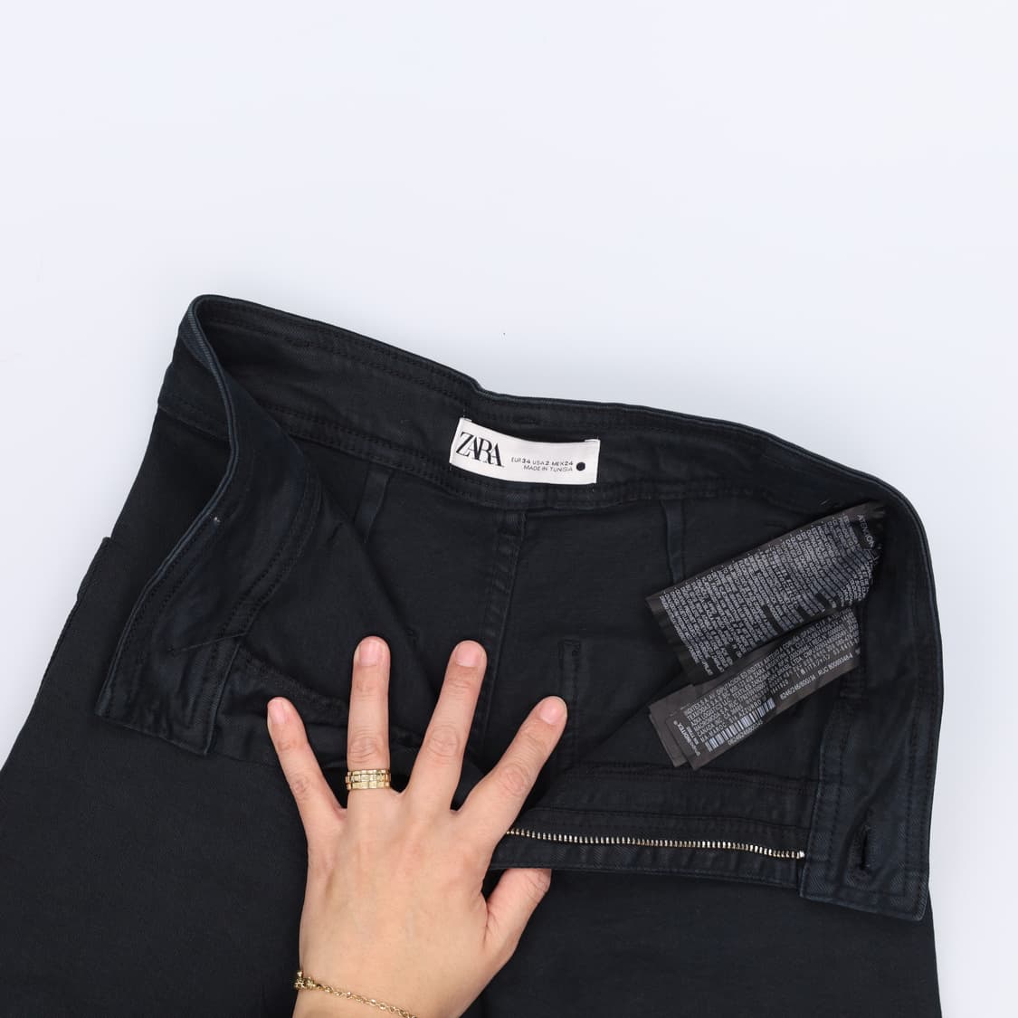 34 자라 여성 와이드 블랙진 0325H1 상품이미지4