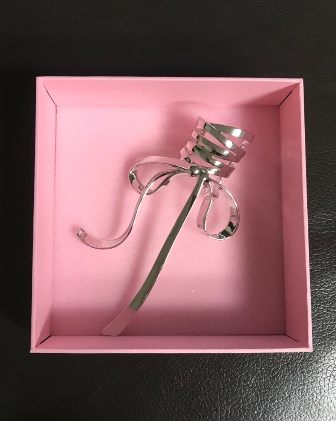 Yvmin 위민 메탈 보우 헤어 클립 실버   상품이미지1