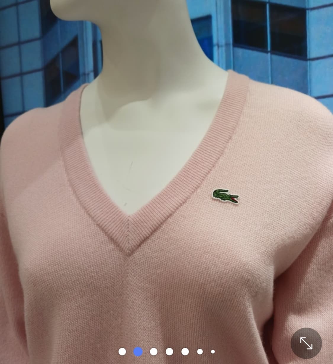 새상품) 라코스테 울100 브이넥 니트 브라운 상품이미지4