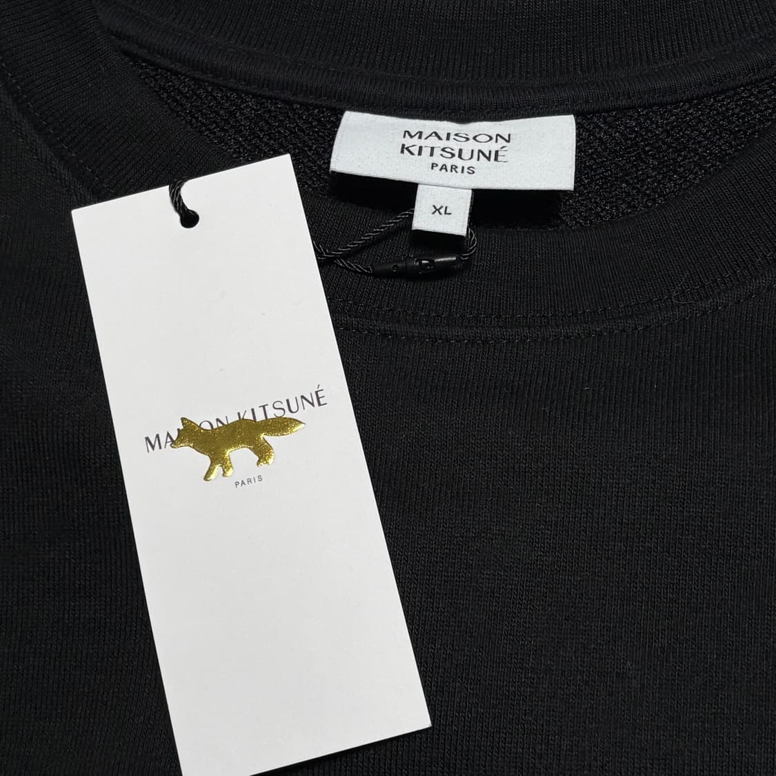 XL 새상품 메종키츠네 볼드 폭스 헤드 패치 맨투맨 상품이미지4