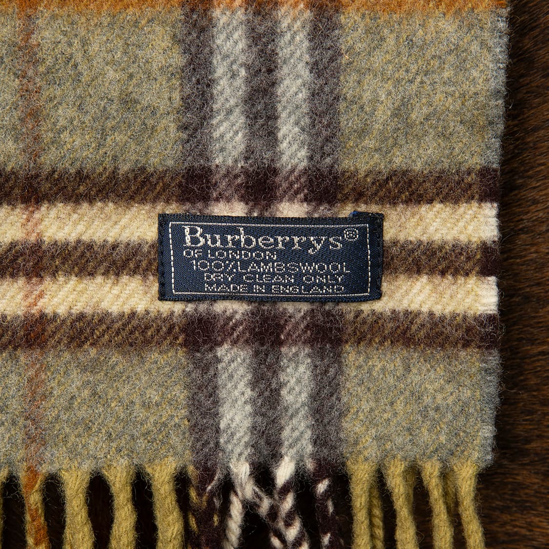[정품] 90s 버버리 Burberrys 램스울 머플러 올리브  상품이미지3