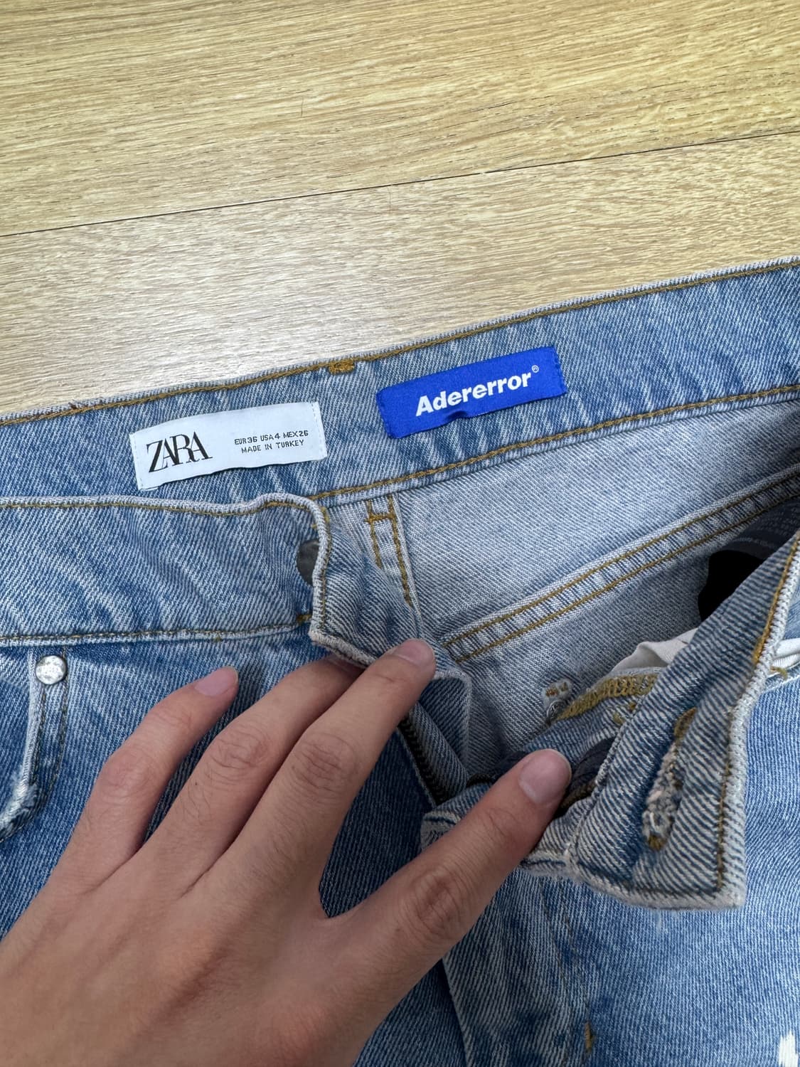 자라 x 아더에러 패치워크 jean 36 상품이미지4