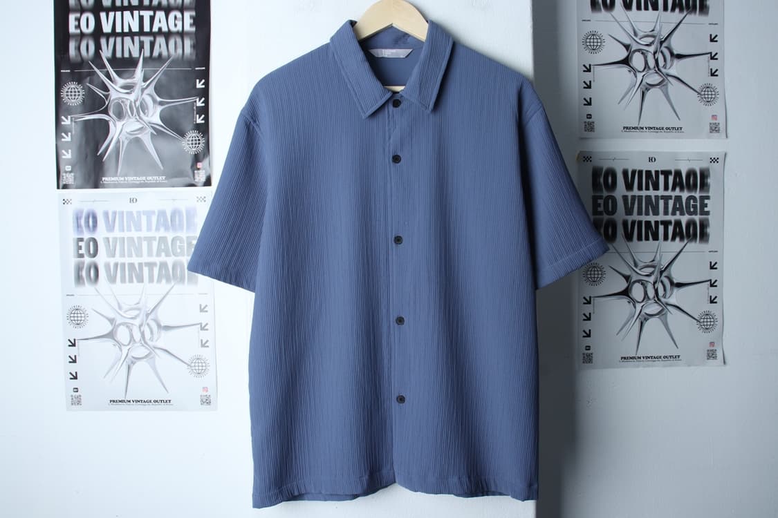 (L-XL) 에잇세컨즈 반팔 카라 티셔츠 셔츠 남방 플리츠-H31217 상품이미지2