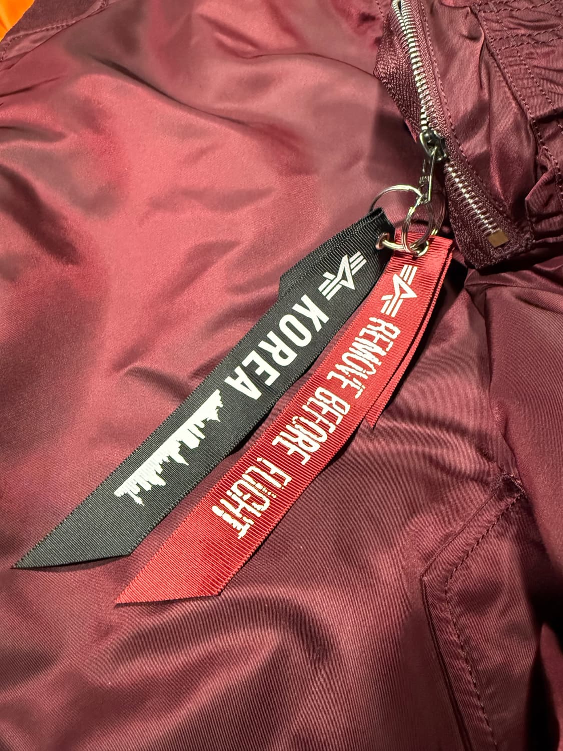 Alpha industries 알파인더스트리 마룬 버건디 항공점퍼 상품이미지3