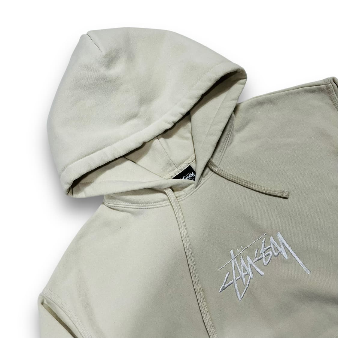 스투시 스탁 화이트 자수 로고 스트릿 후디 상품이미지2