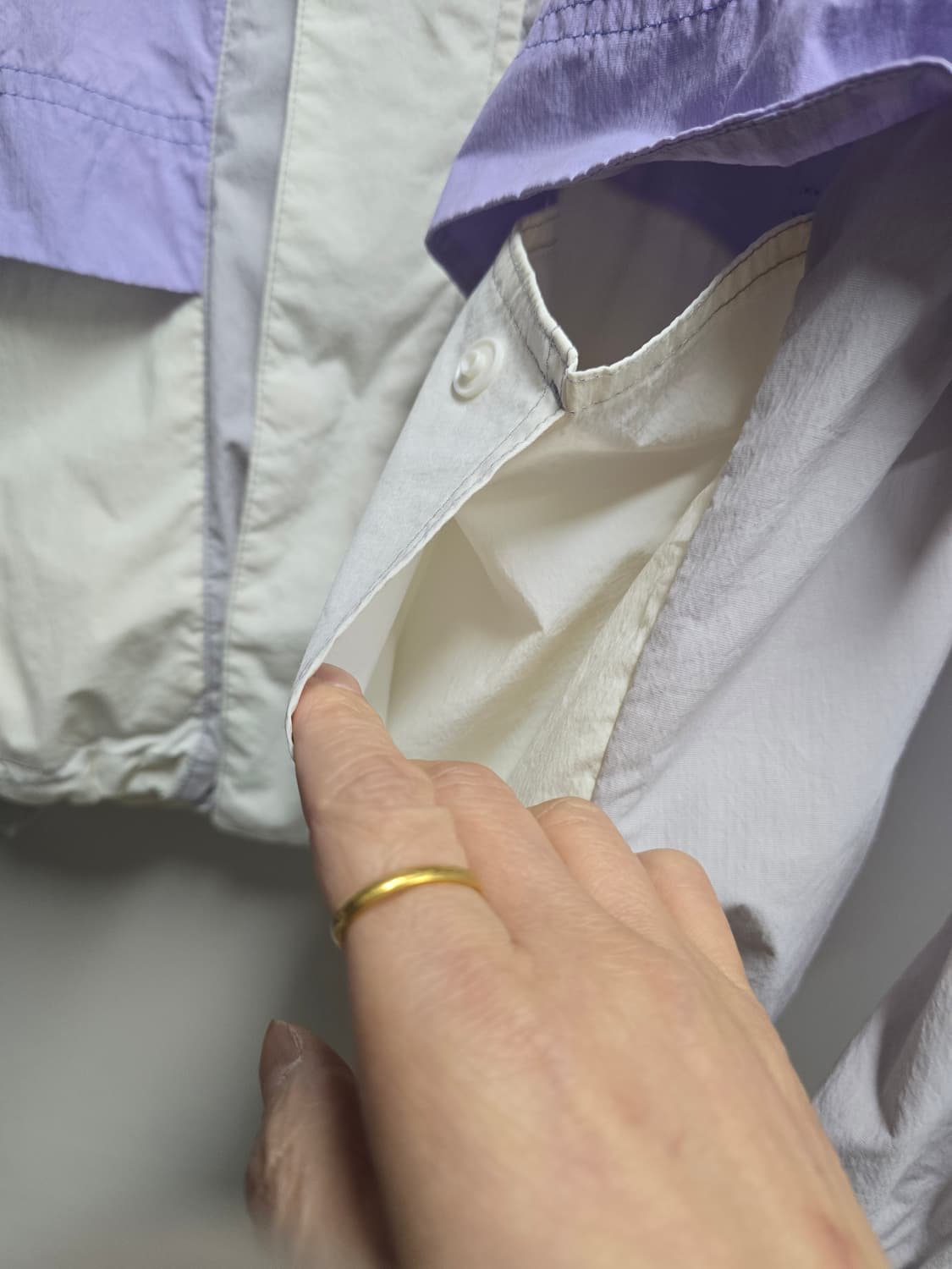 엄브로 라이트 퍼플 오버핏 바람막이 윈드자켓 80(2XS) 상품이미지3