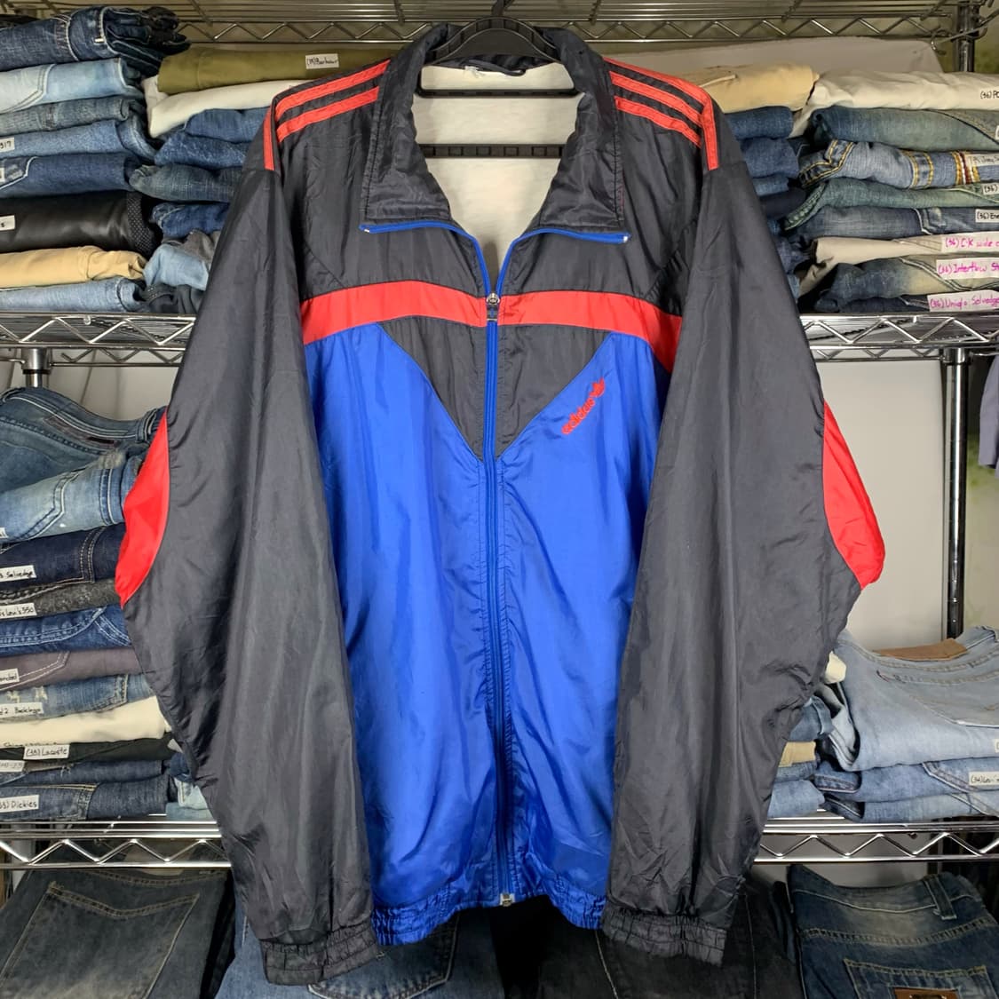 [XL] 90's 올드스쿨 아디다스 배색 바람막이 상품이미지2