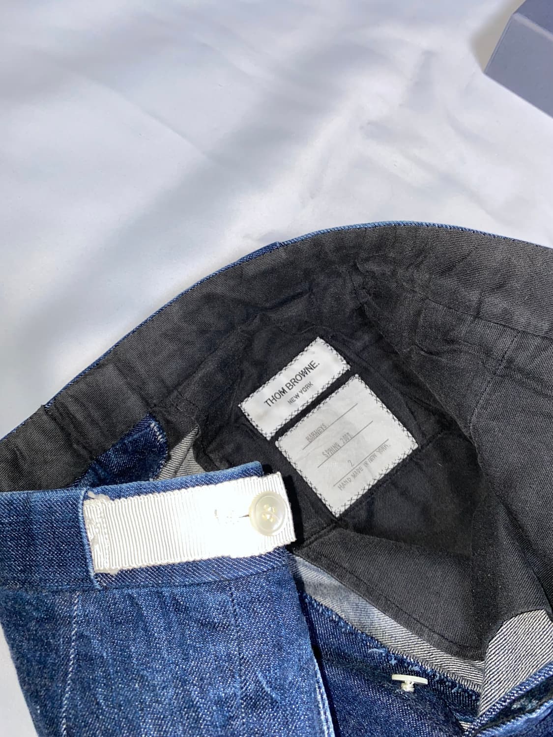톰브라운 x 바니스 뉴욕 2007 화이트라벨 데님 트라우져 상품이미지4
