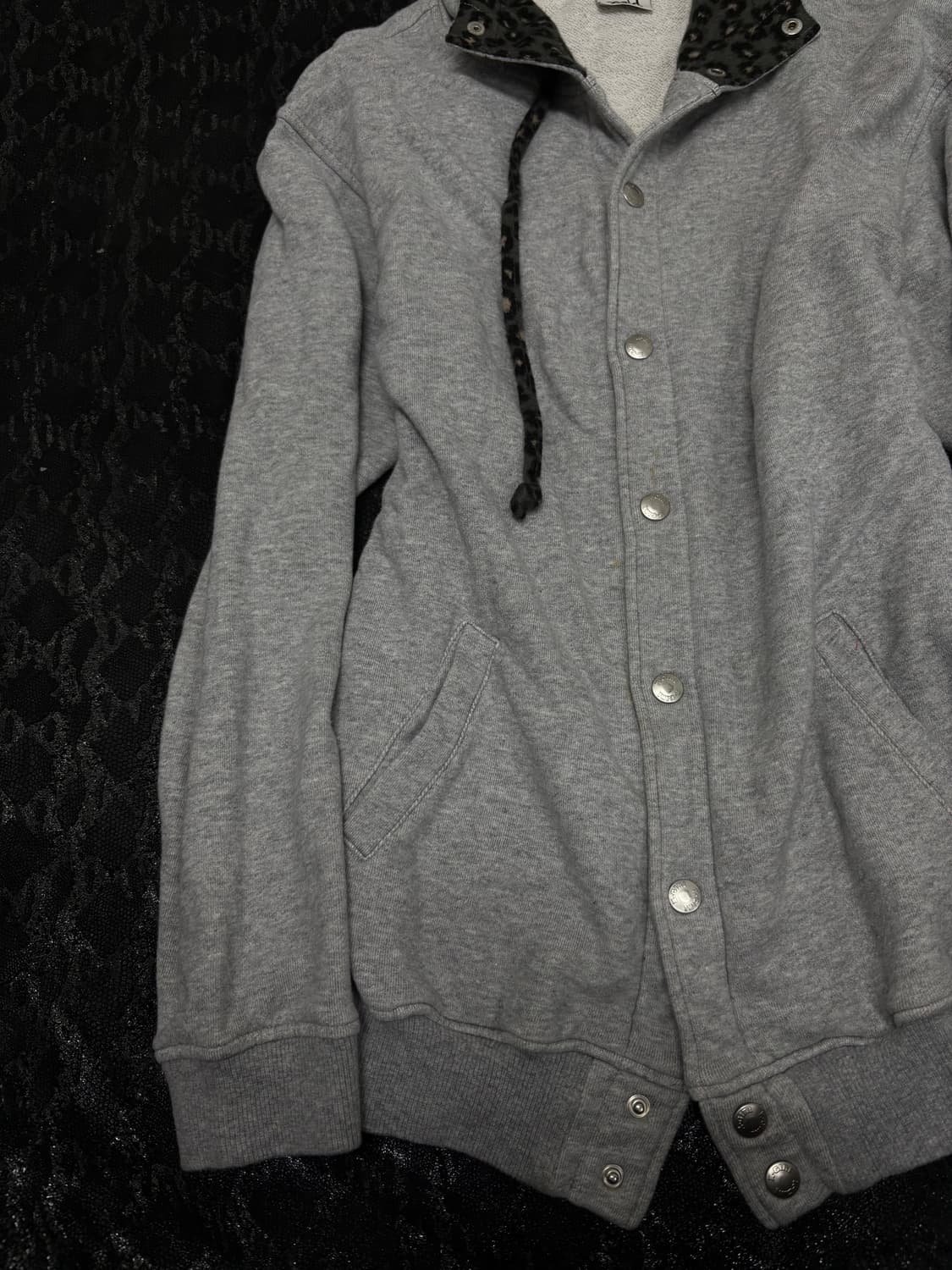 “X-gril” Leopard Hoodie Detail Grey Jack 상품이미지2
