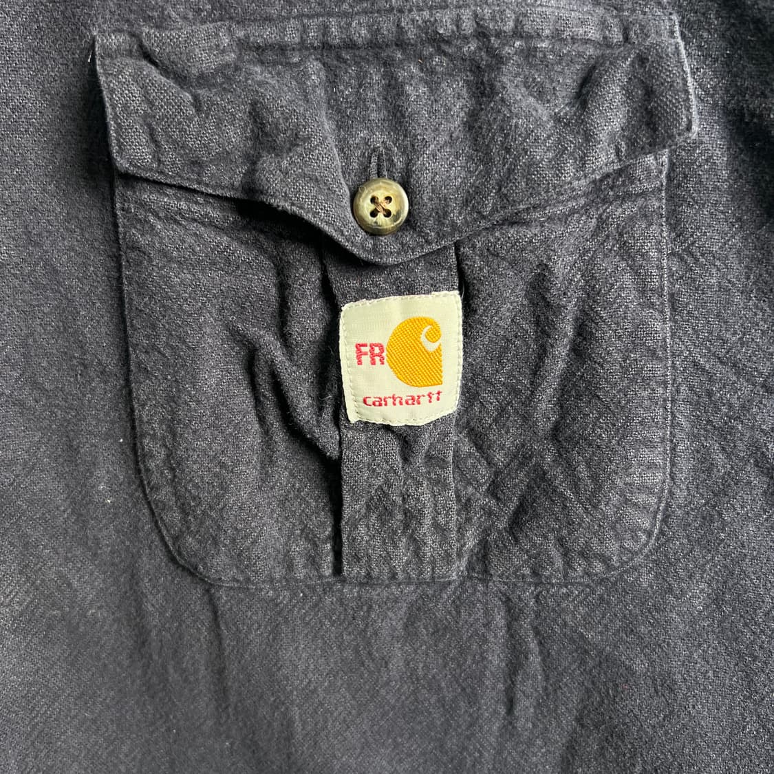 Carhartt 칼하트 네이비 몰스킨 워크 반팔 셔츠 L 상품이미지8