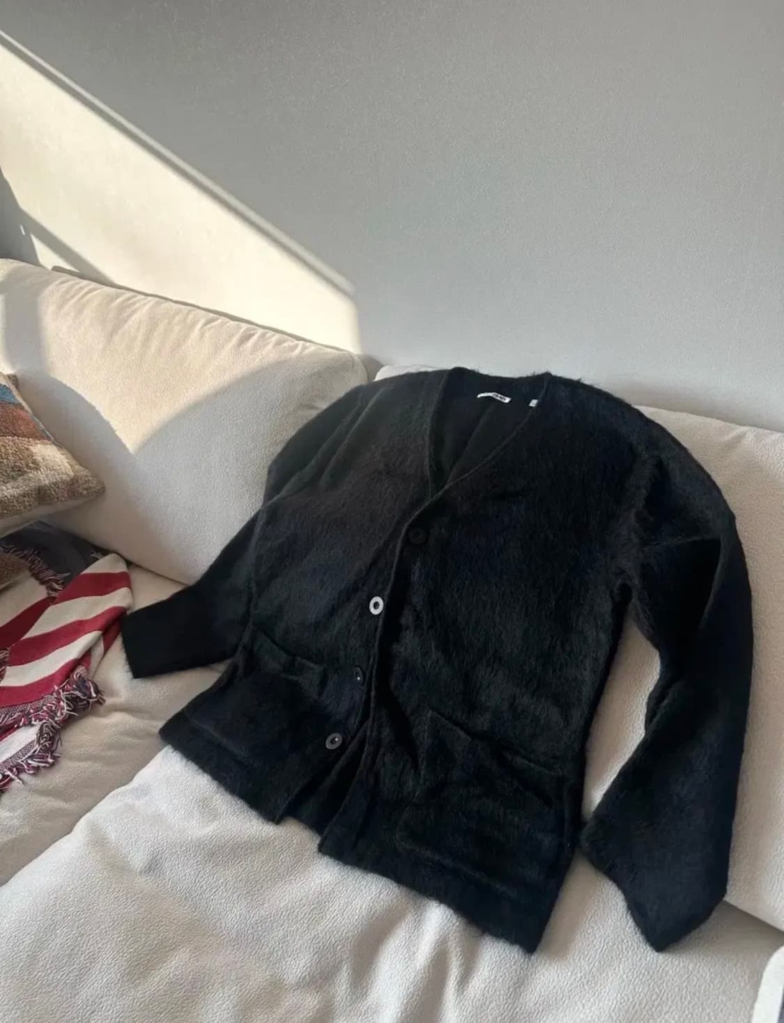[48] 아워레가시 모헤어 가디건 블랙 상품이미지2