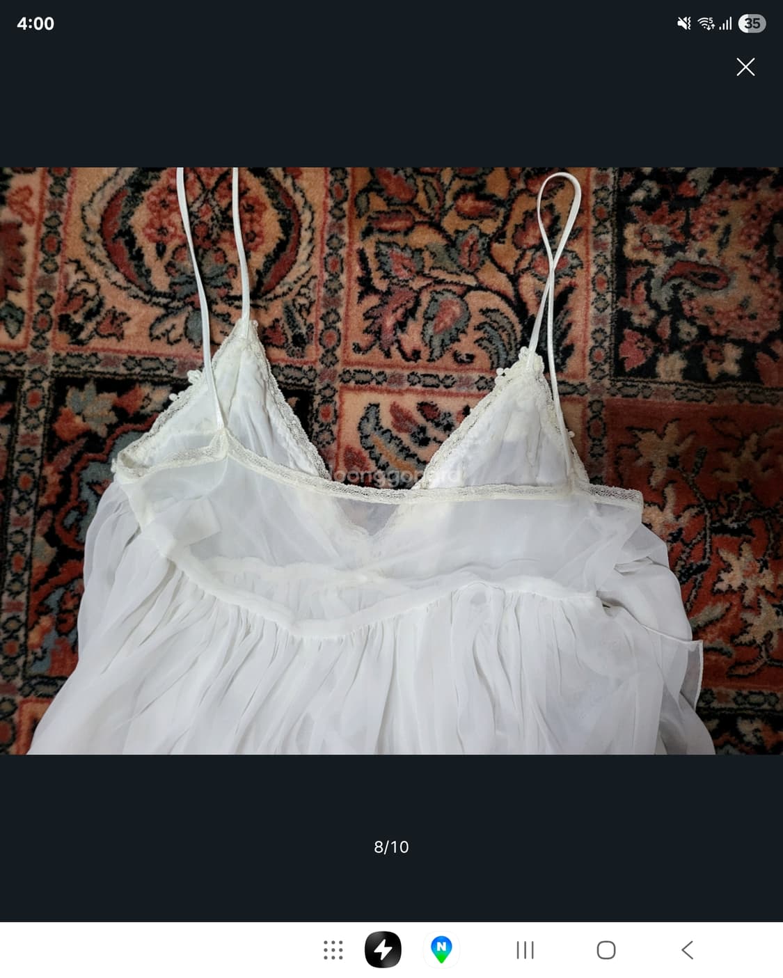 명품 수입 잠옷 나이트 웨어 Jonquil 시쓰루 화이트  상품이미지6