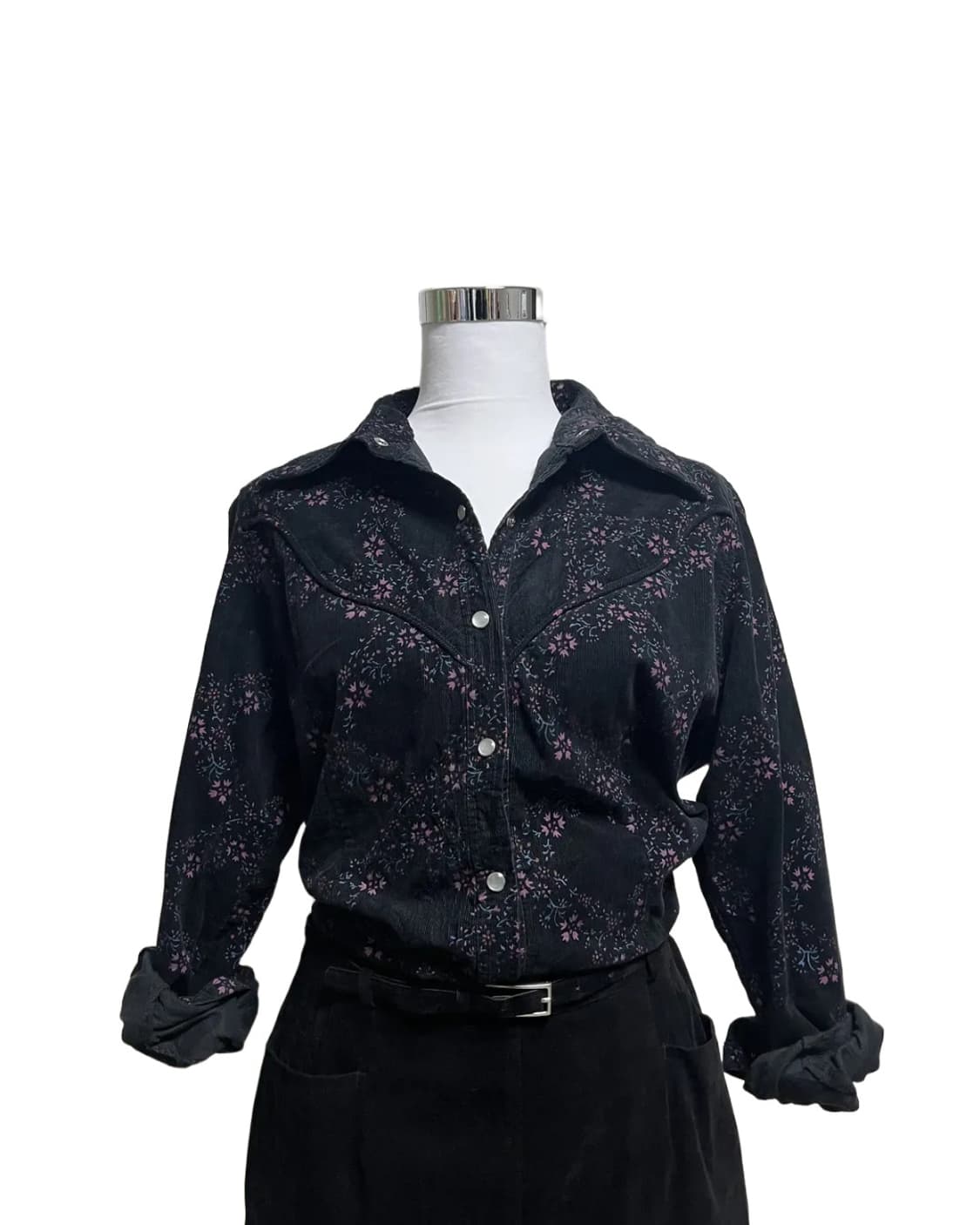 Corduroy black shirt 상품이미지5