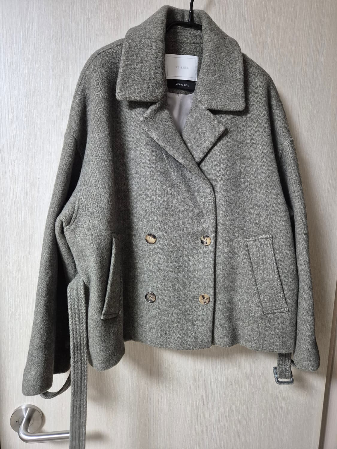 RE RHEE 리이 하프코트 숏자켓 벨트코트 메리노울 자켓 66 상품이미지2
